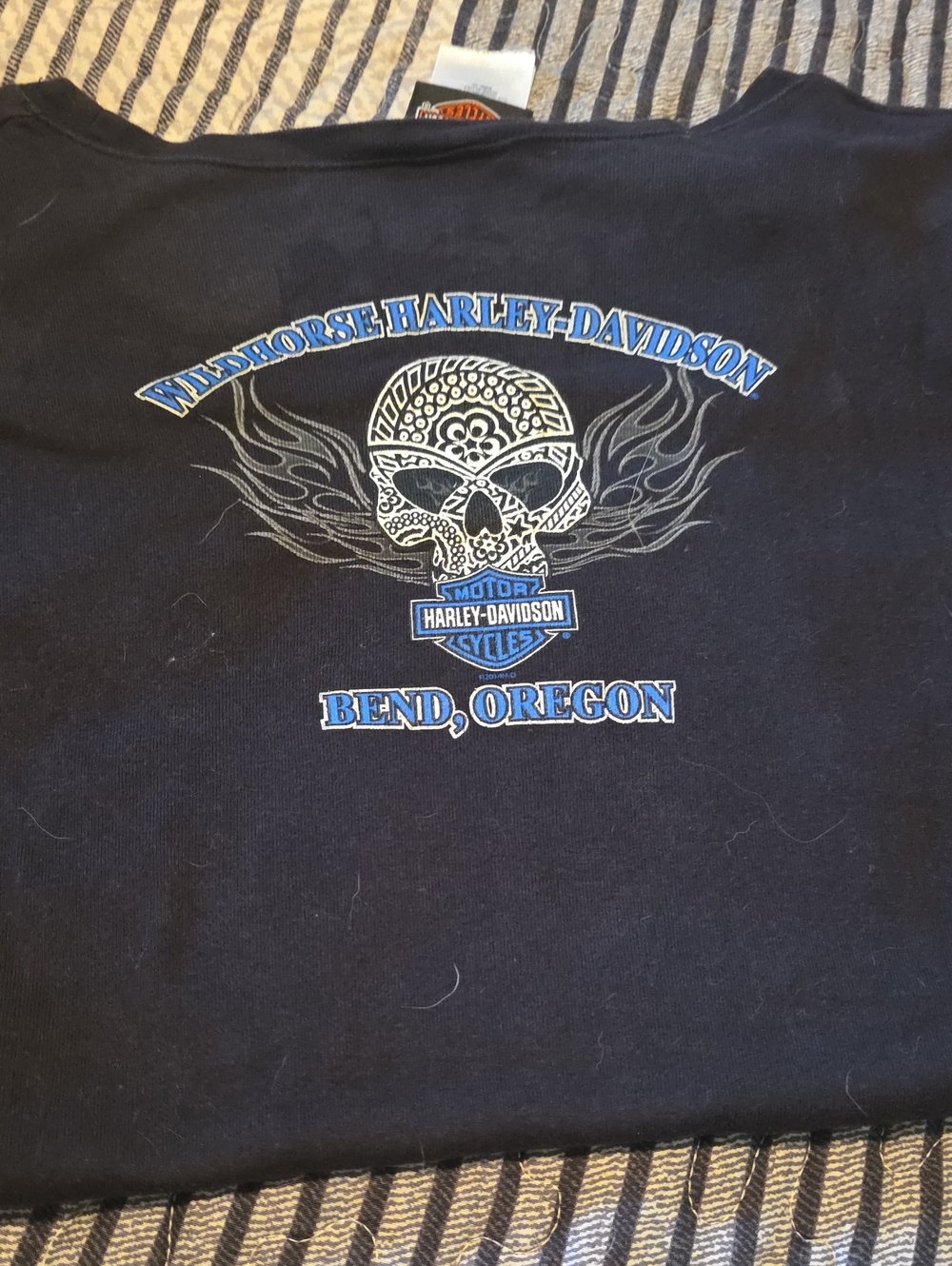 Black Rhinestone H-D Monogram Tee - Picture 3 of 3